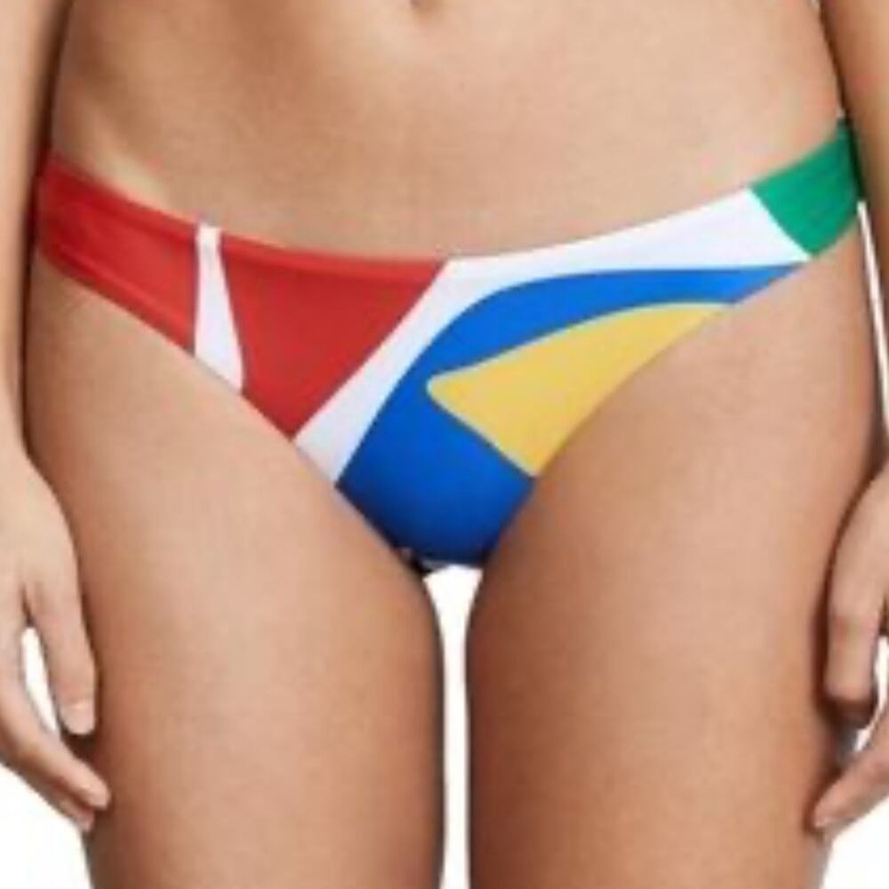 Mara Hoffman Zoa Bikini Bottom - Cream Multi Size XL